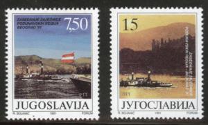 Yugsolvaia Scott 2099-2100 1991 MH* Danube River stamp set