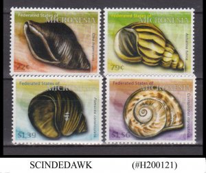 MICRONESIA - 2009 SEA SHELLS / MARINE LIFE - 4V - MINT NH