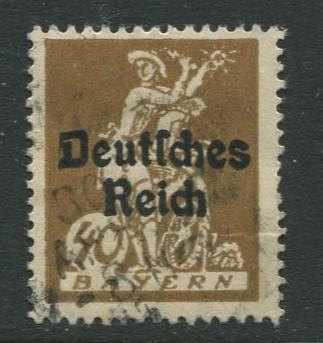 Bavaria -Scott 261 - Deutsches Reich Overprint -1920 - Used - 40pf Stamp