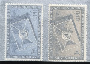 United Nations, Scott #17-18, Mint, Never Hinged