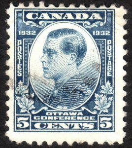 1932, Canada 5c, Used, Sc 193