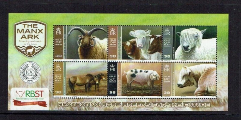 Isle of Man: 2014  The Manx Ark, Rare Breeds Survival Trust, MNH M/Sheet