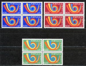 Portugal Sc# 1170-1172 MNH block/4 1973 Europa
