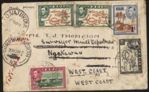 FIJI 1944 cover to NZ - PO VATUKOULA cds...................................71197