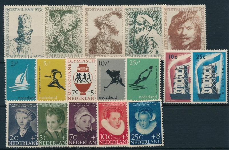 Netherlands Niederlande Pays Bas 1956 Year Set Annee Complete MNH