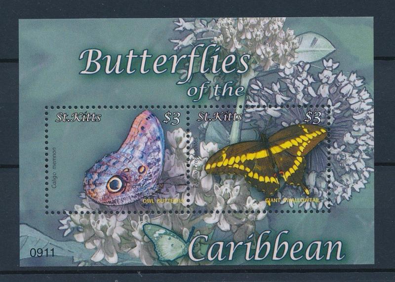 [36167] St. Kitts 2010 Butterflies Schmetterlingen Papillons  MNH Sheet