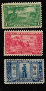 617-619 Mint,OG,HR... SCV $19.50