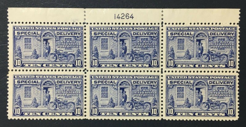 MOMEN: US STAMPS #E12 PLATE BLOCK MINT OG H $525 LOT #43203