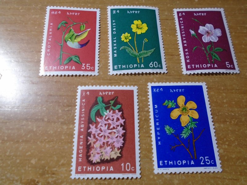 Ethiopoa  #  434-38  MH    Flowers