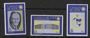 CAYMAN ISLANDS SG497/99 1980 ROTARY  MNH