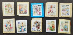 *FREE SHIP Japan Cartoon Peter Rabbit 2015 Cat Mailbox (complete set 10v USED #2