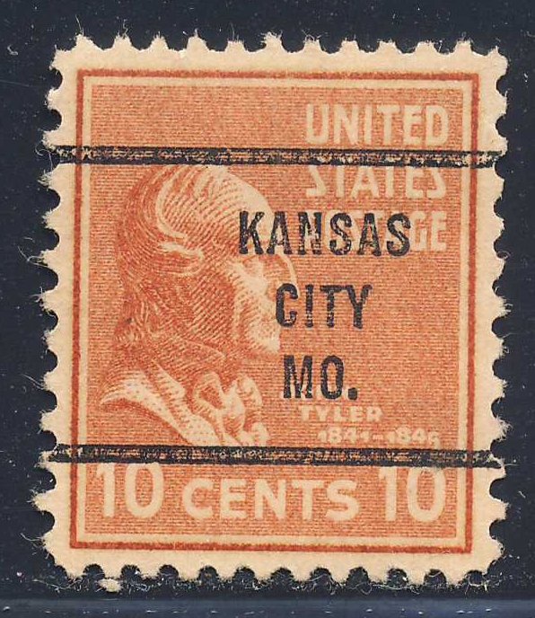 Kansas City MO, 815-63 Bureau Precancel, 10¢ Tyler