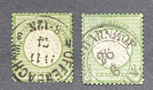 [AG] Germany 1872 Sc #15 #15a Mi 17a/17b Large Shield USED Mi-CV 182$