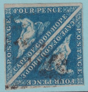 CAPE OF GOOD HOPE 4 SG 6 1855 USED PERKINS BACON PRINTING NO FAULTS VERY FINE!