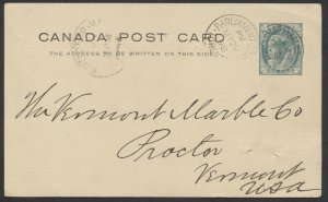 1898 Parliament Street Toronto CDS Postmark PM MY 30 98 98 On #P7 1c Leaf PSC