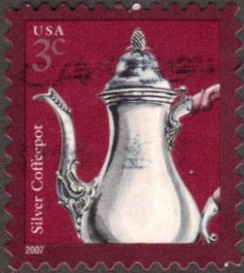 US Used 3 cent Scott# 3754 Silver Coffeepot VF