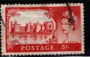 Great Britain Scott 372 Used wmk 372 castle stamp