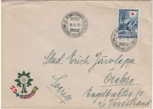 Finland 1949 Cover Sc B96 15m + 5m Rural Bath House Exhibition Cancel