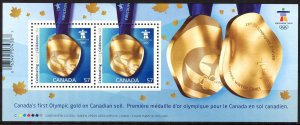 Canada 2010 Olympics Games Vancouver Medals Mi. Bl.123 MNH