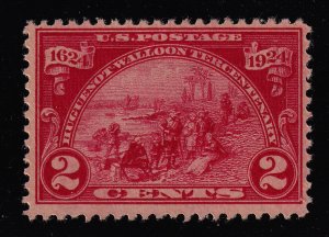 1924 Huguenot Walloon 2c carmine Sc 615 MNH nice original gum 2c carmine (F-