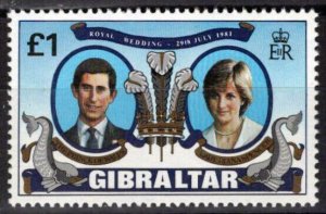 ZAYIX Gibraltar 406 MNH Royal Wedding Prince Charles Lady Diana 042523S89M