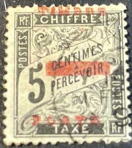 FRENCH MOROCCO # 9-USED---BLACK---SINGLE---1893