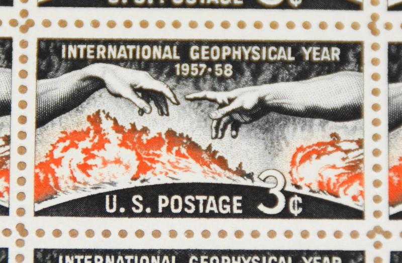 1958 sheet, Geophysical Year, Sc# 1107