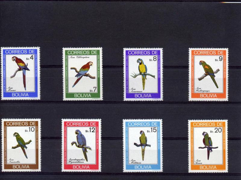 Bolivia  1981 Sc#661/668   Parrots/Birds set (8v)  MNH