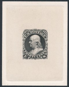 (71-E2a), black small die proof, VERY FINE - 424756