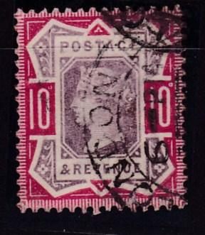 Great Britain 1887 10d car.rose & lilac Queen QV Jubilee F/ VF/Used/(o)