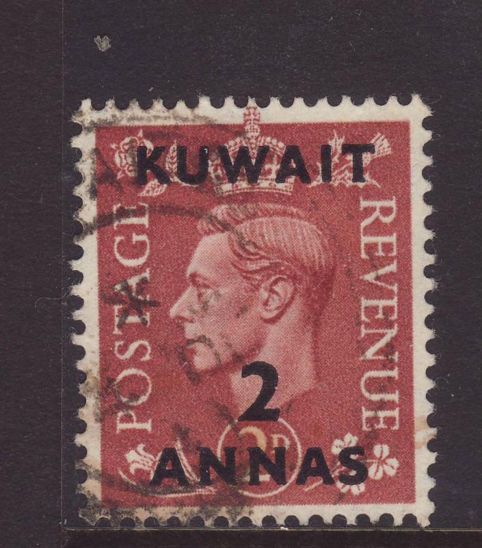 1951 Kuwait 2 Annas Opt On GB 2d Fine Used SG87