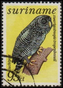 Suriname C71 - Used - 95c Black-banded Owl (1977) (cv $1.05)