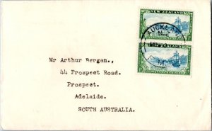 New Zealand 1d Otago Province Centennial (2) 1948 Auckland, N.Z. F.M.E. to Pr...