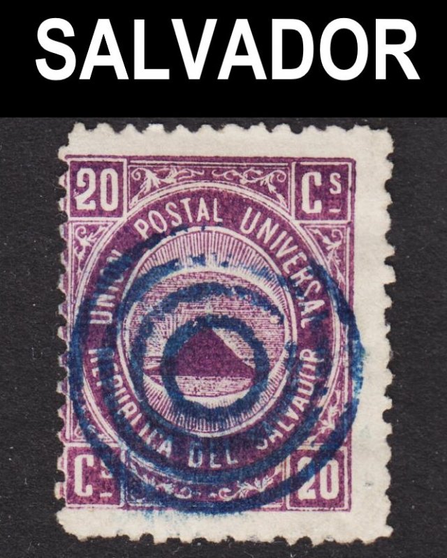 El Salvador Scott 17 Fine used. Key issue.