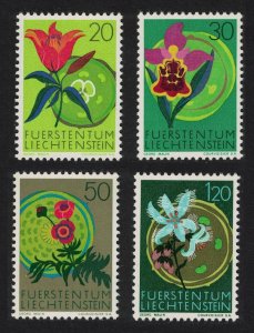 Liechtenstein Orchids Flowers 1st series Nature Conservation Year 4v 1970