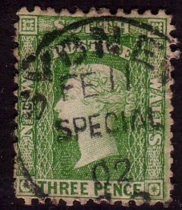 NEW SOUTH WALES QV 3d SYDNEY / SPECIAL cds 1902............................33761 