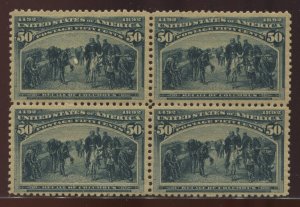 240 Columbian Mint Block of 4 Stamps with PF Cert BZ1474