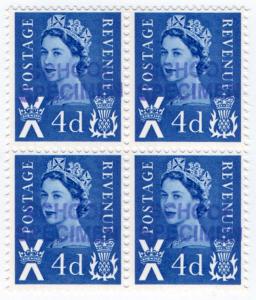 (I.B) Elizabeth II Postal : School Specimen Overprint 4d (Scotland SG S8)