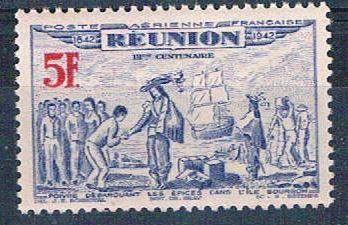 Reunion C13D MNH De Poivre 1943 (R0463)+