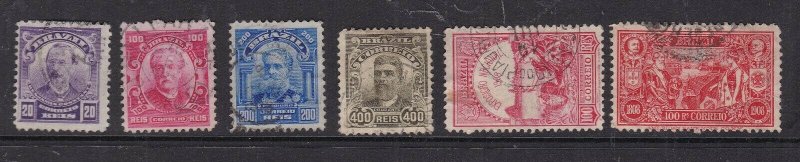 BRAZIL ^^^^1906-09  used CLASSICS    $$@ dcc329bza9