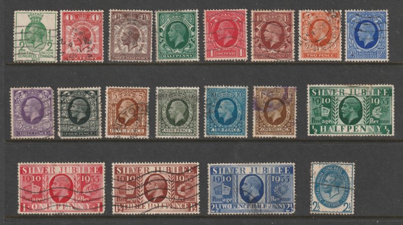 Great Britain a small used lot from the later KGV era