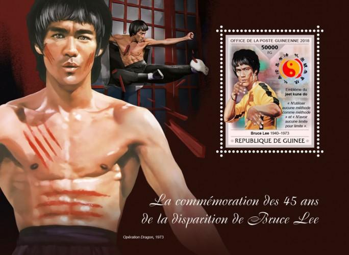 GUINEA - 2018 - Bruce Lee - Perf Souv Sheet - MNH