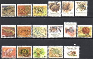 AUSTRALIA 784-800 MNH SCV $17.15 BIN $10.30 ANIMALS, REPTILES