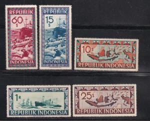 INDONESIA SC# 54-8 F-VF MNH 1948