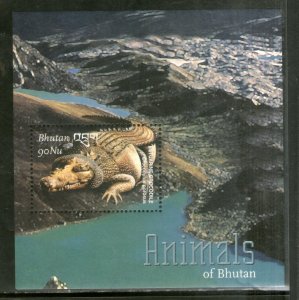 Bhutan MNH S/S 1382 Crocodiles Reptile 2003