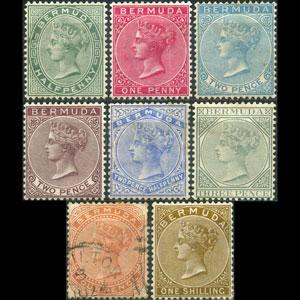 BERMUDA 1883 - Scott# 18-25 Mixed Set of 8 LH