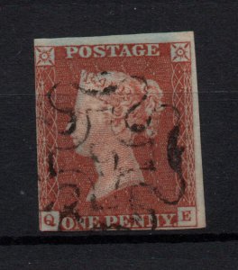 GB QV 1841 1d red brown SG8 No. 9  in Maltese Cross WS32771