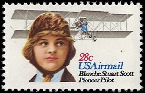 U.S. Scott # C99  1980 28c multi Photo;   Blanche Stuart Scott ; TAGGED mint-...