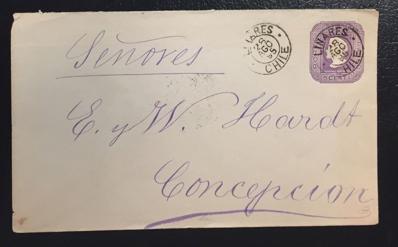 Chile envelope cancel date 1895 (used)