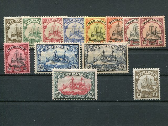 Marianen Islands #17/29 set  Mint VF  (only #28 missing) - Lakeshore Philatelics